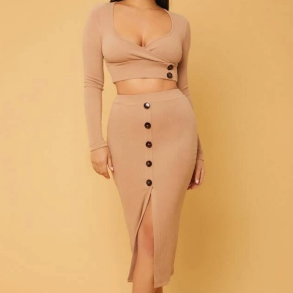 Ribbed knit 2pc skirt set- shop this item - Picture 7 of 8